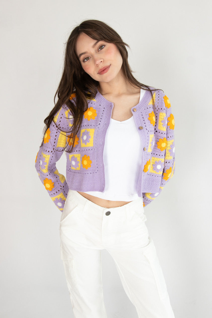 Flower Crochet Cardigan