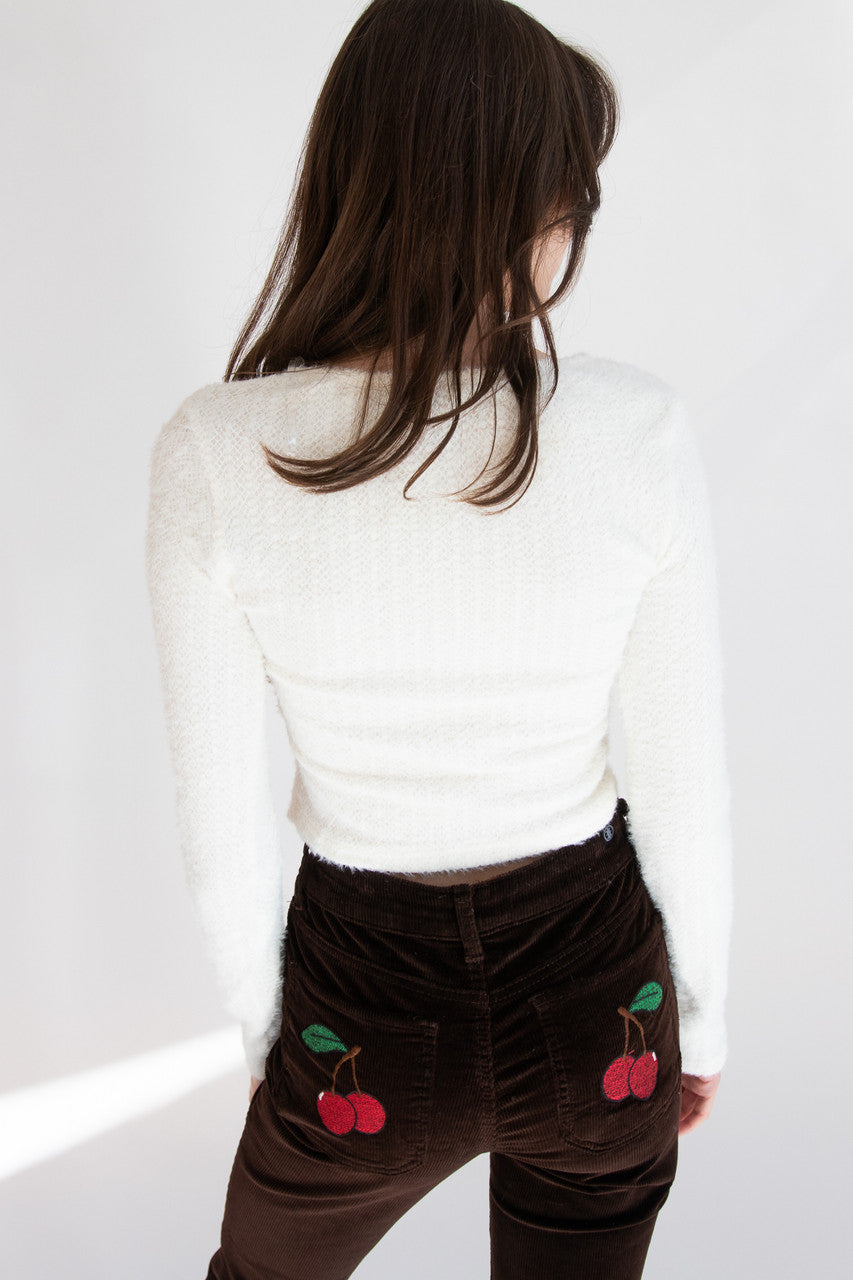 Bow Front Eyelash Cardigan