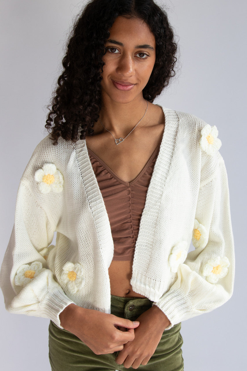 3D Daisy Cardigan