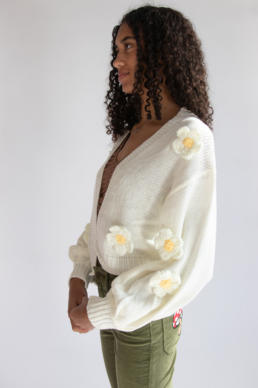 3D Daisy Cardigan