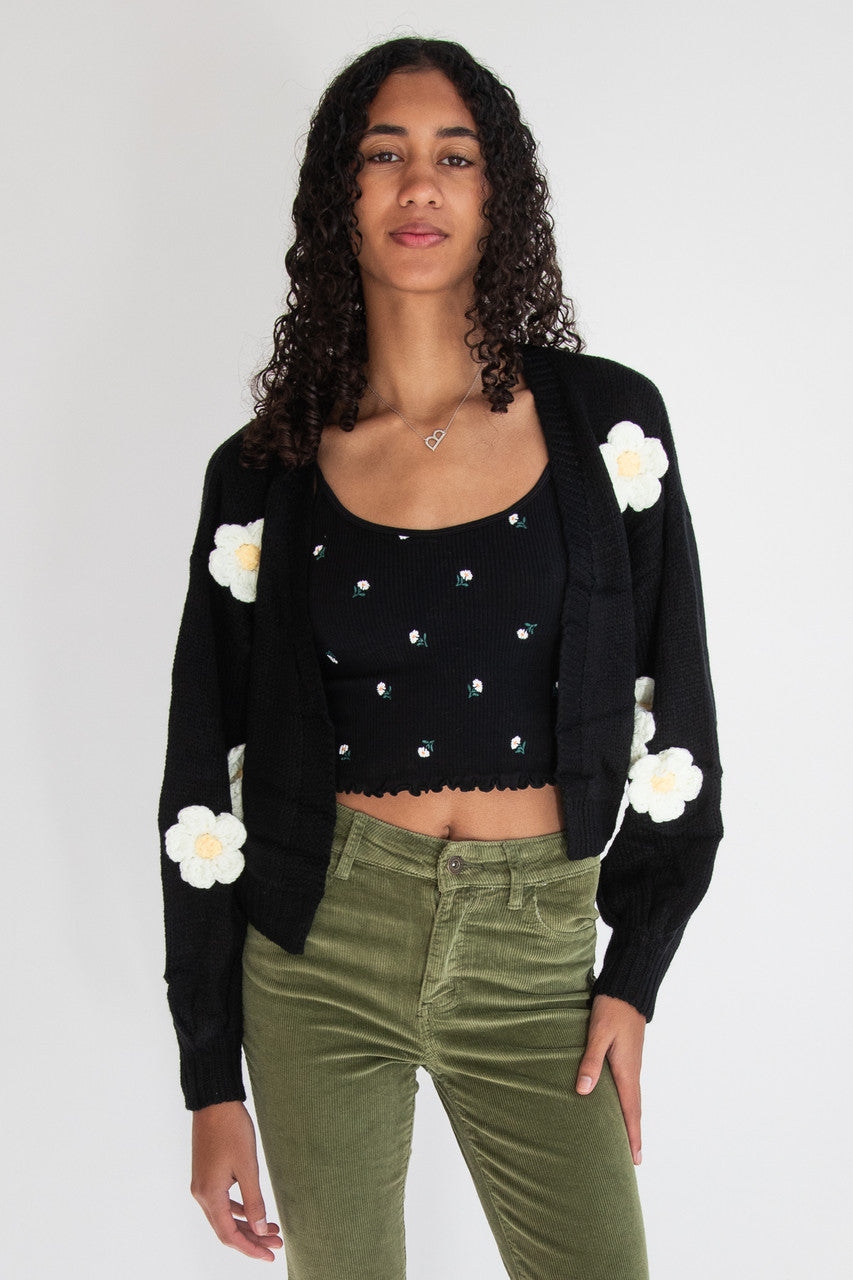 3D Daisy Cardigan
