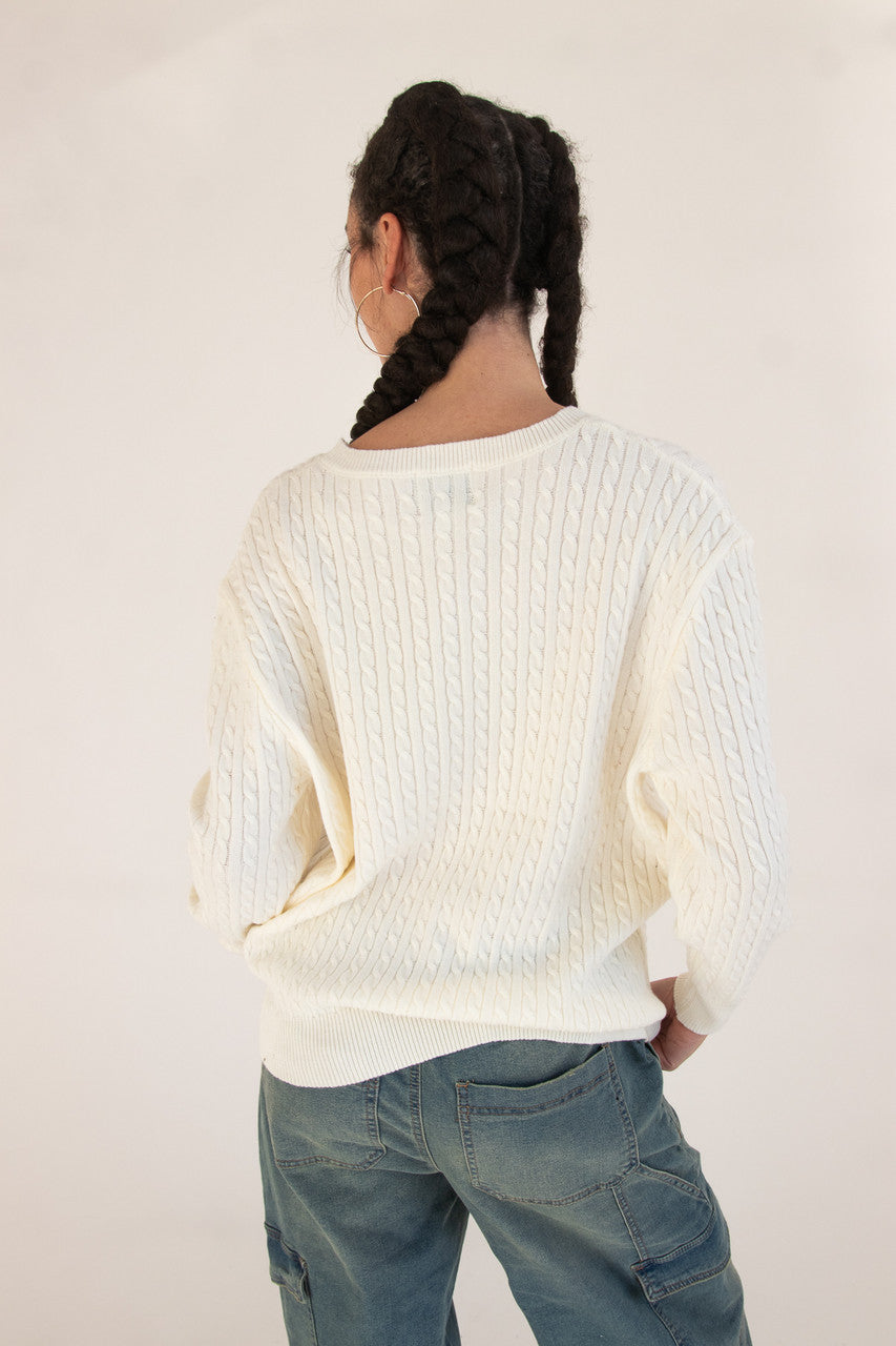 Cable Knit USA Sweater