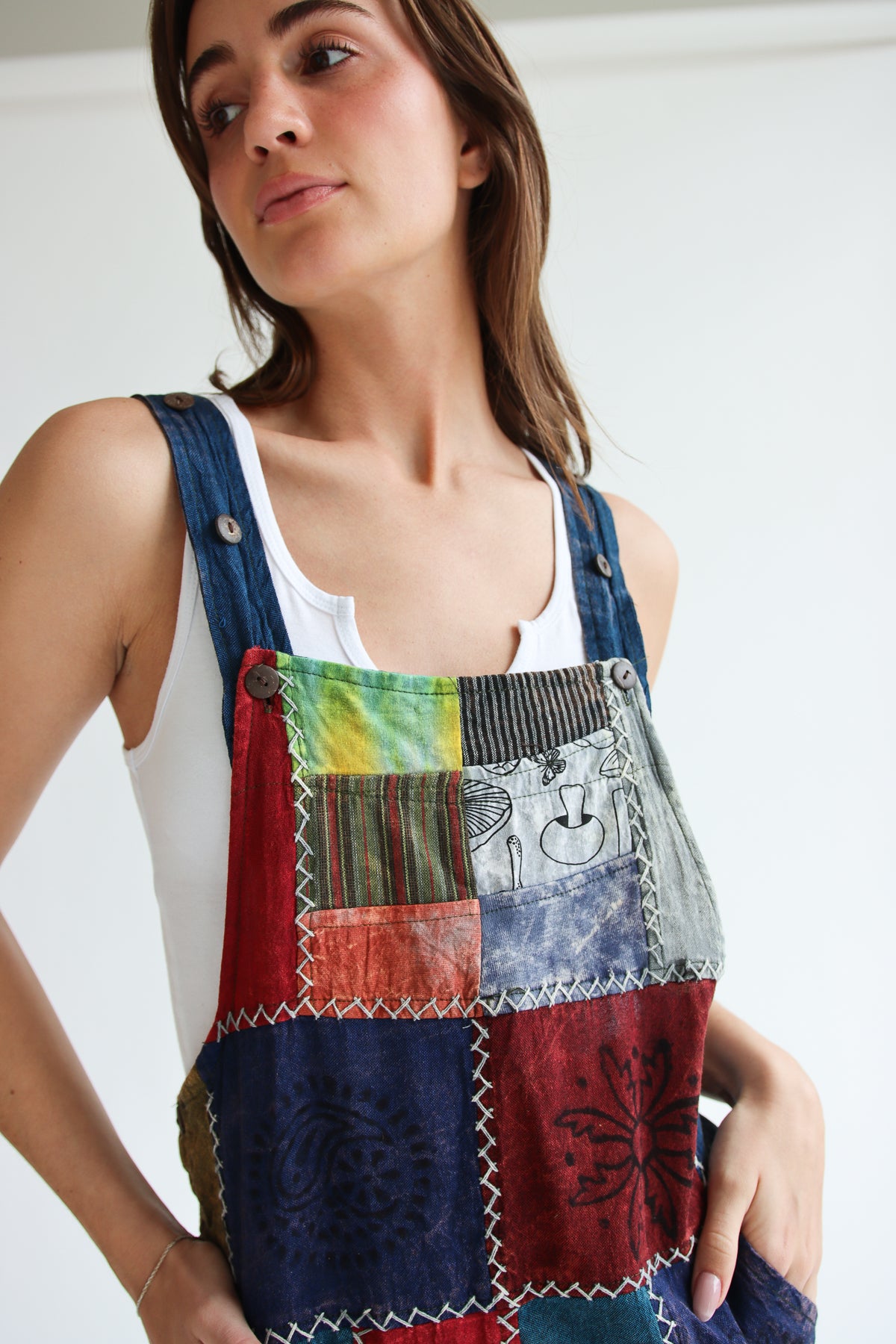 Patchwork Overalls