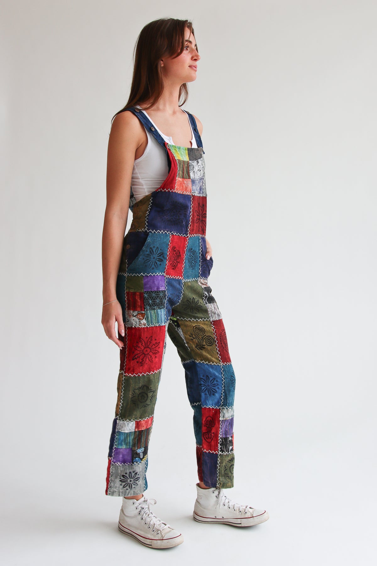 Patchwork Overalls