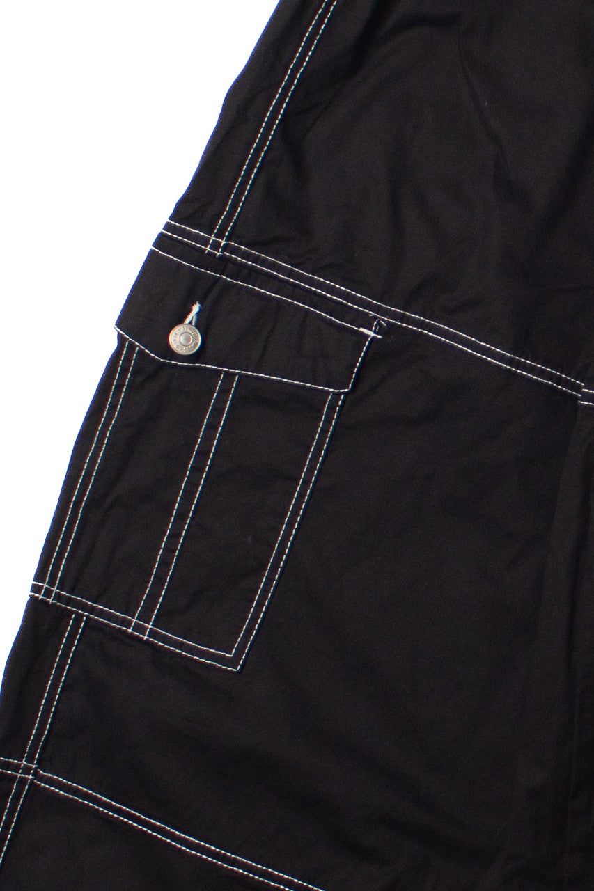 Black Drawstring Cargo Joggers