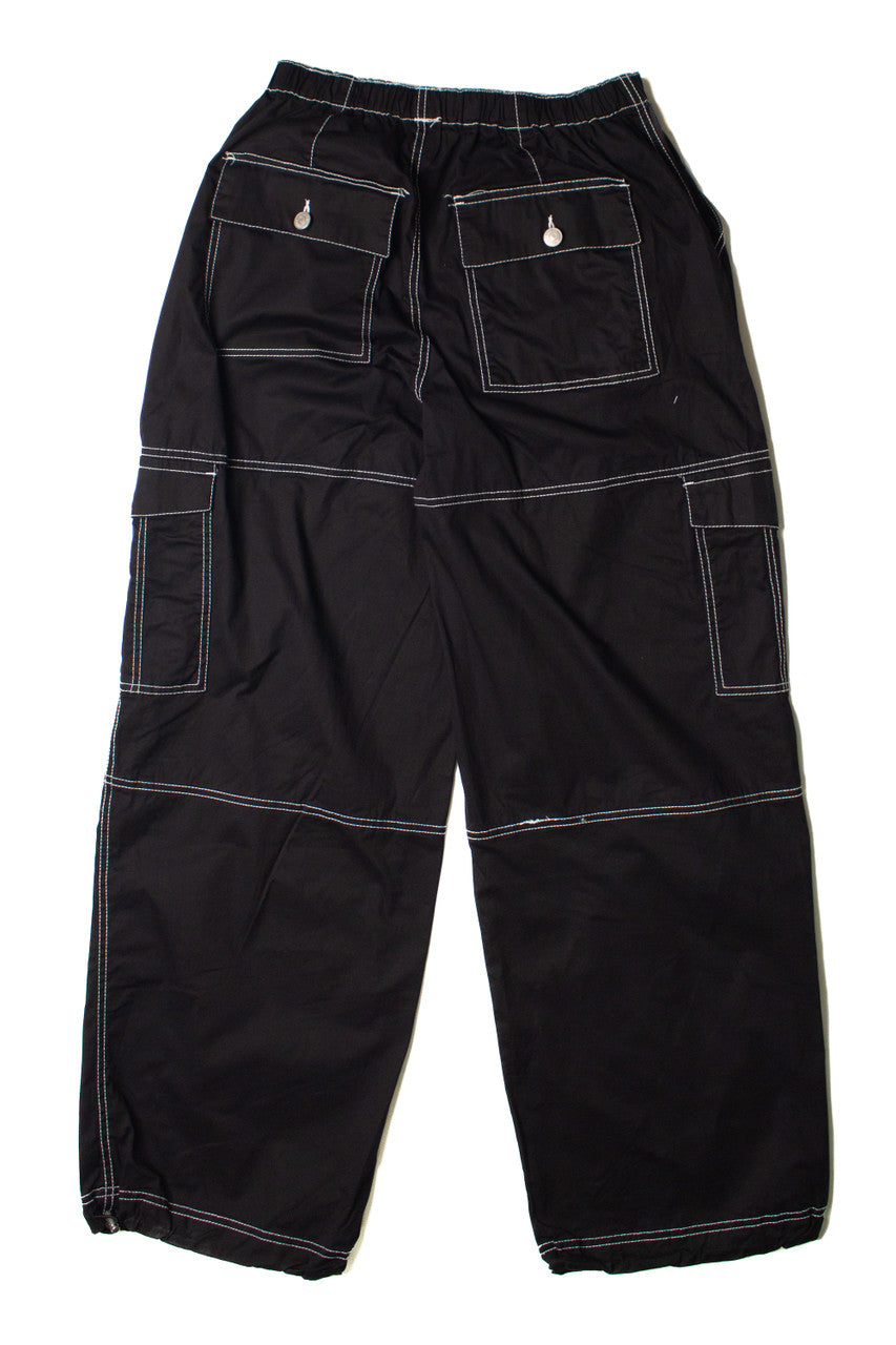 Black Drawstring Cargo Joggers