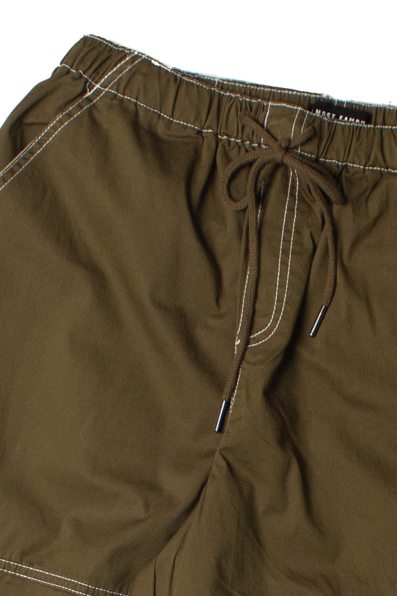 Olive Drawstring Cargo Joggers