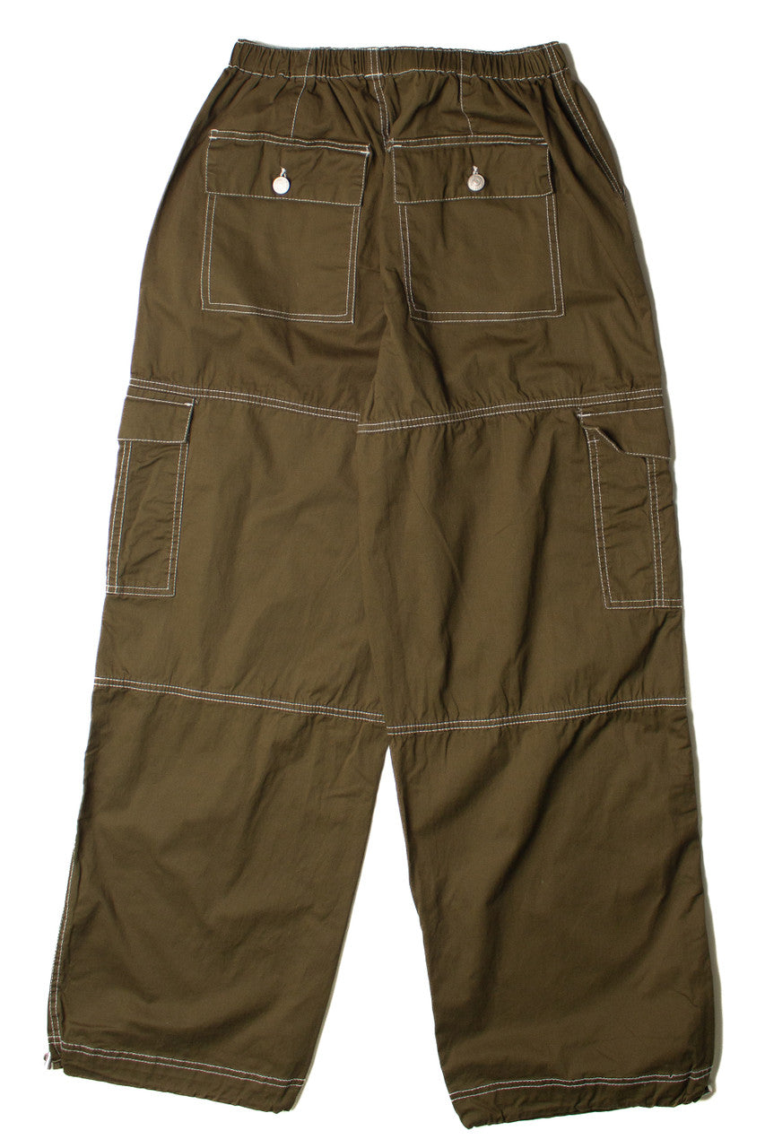 Olive Drawstring Cargo Joggers