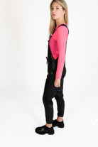 Pleather Jogger Overalls