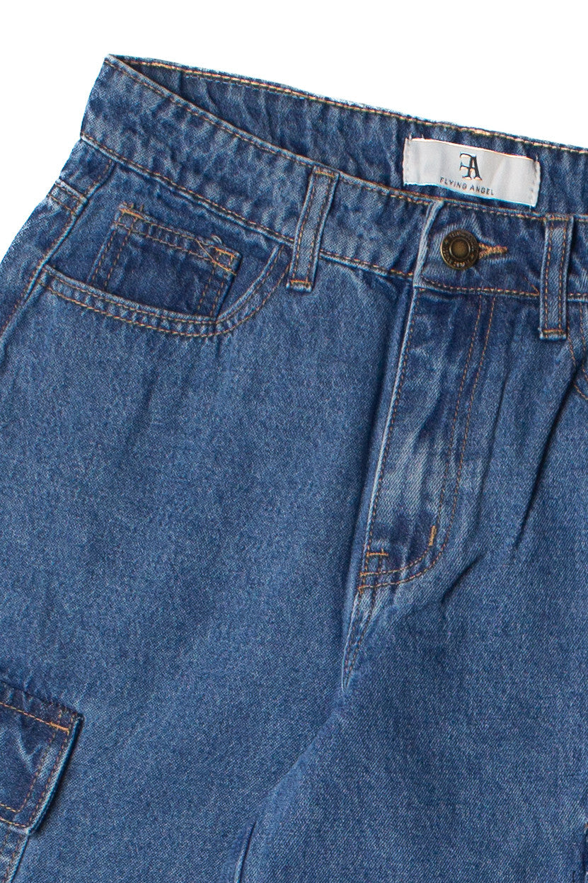 Distressed Double Cargo Jeans