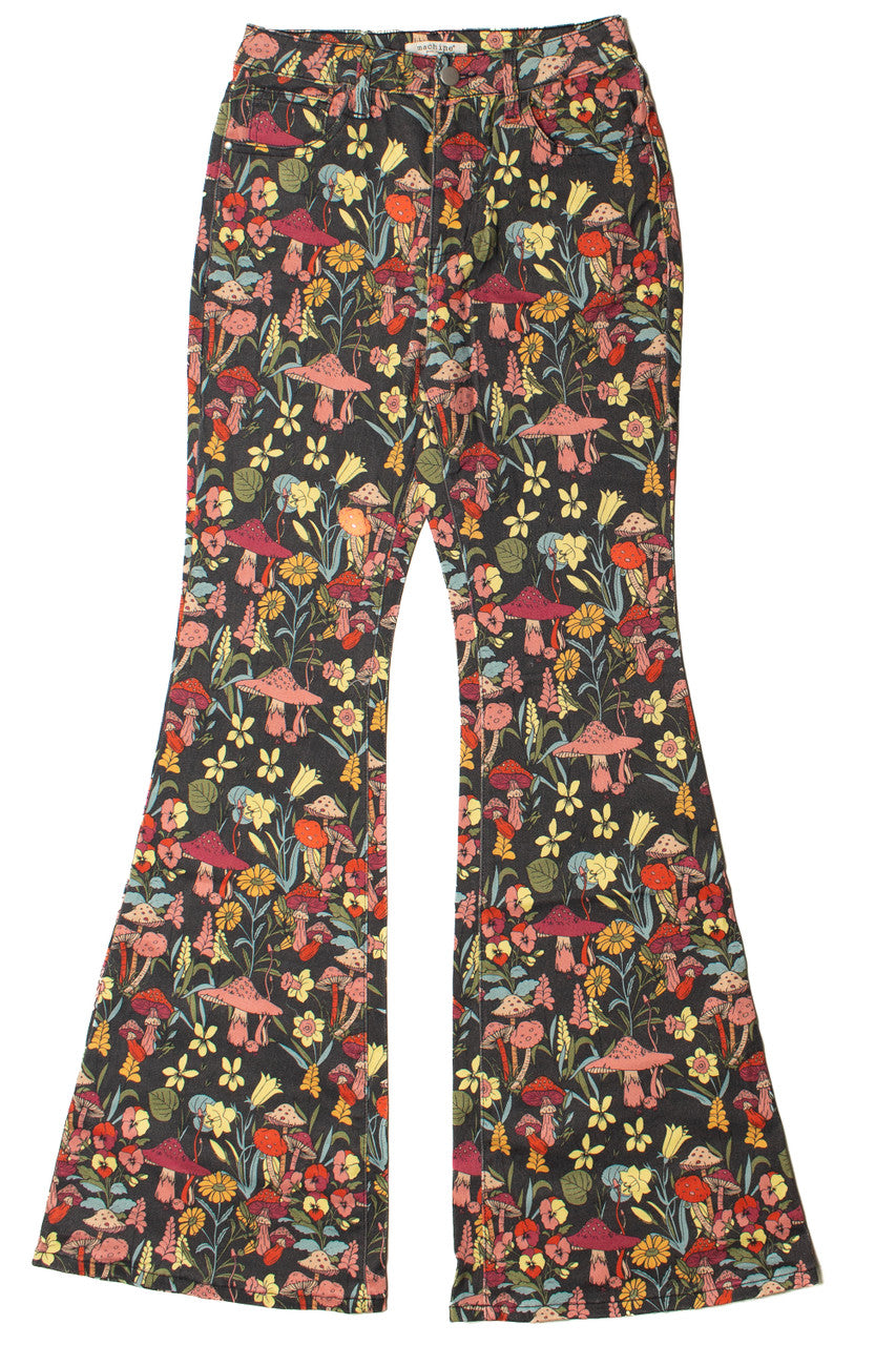 Mushroom & Wildflower Flare Jeans
