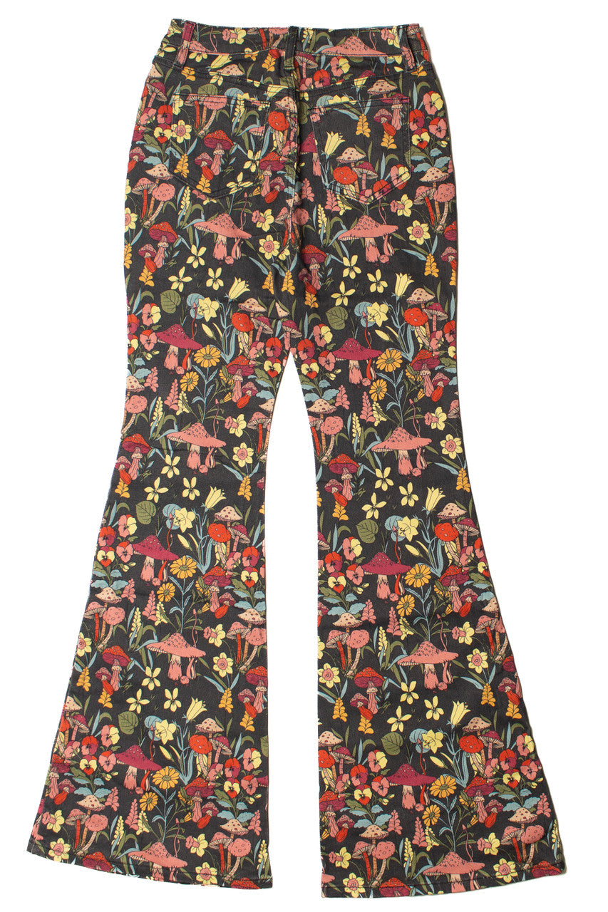 Mushroom & Wildflower Flare Jeans
