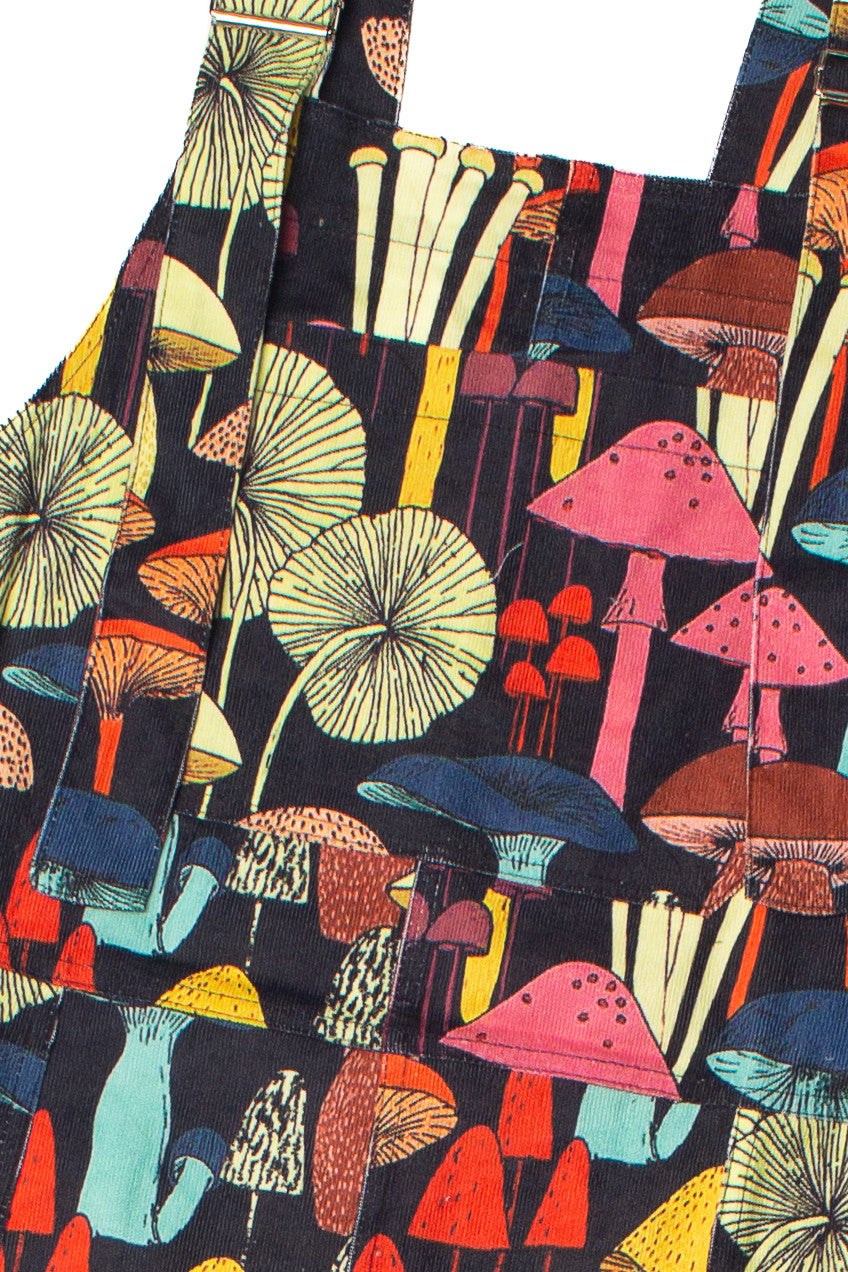 Mushroom Patterned Overalls