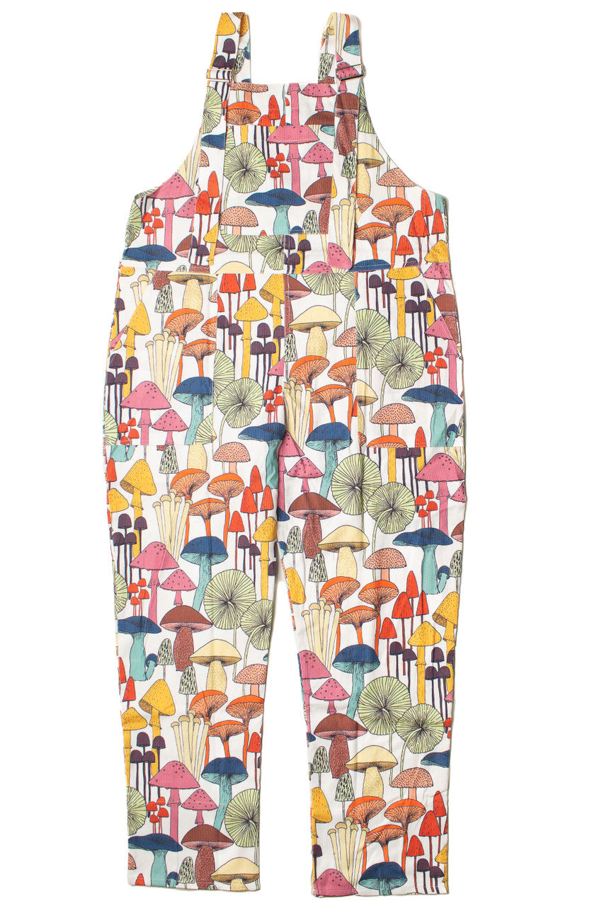 Mushroom Patterned Overalls