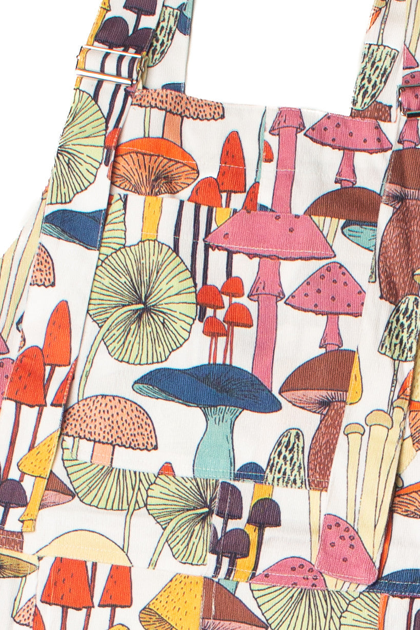 Mushroom Patterned Overalls