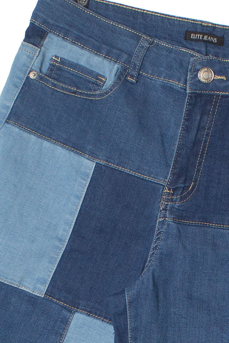 Bell Bottom Patchwork Jeans