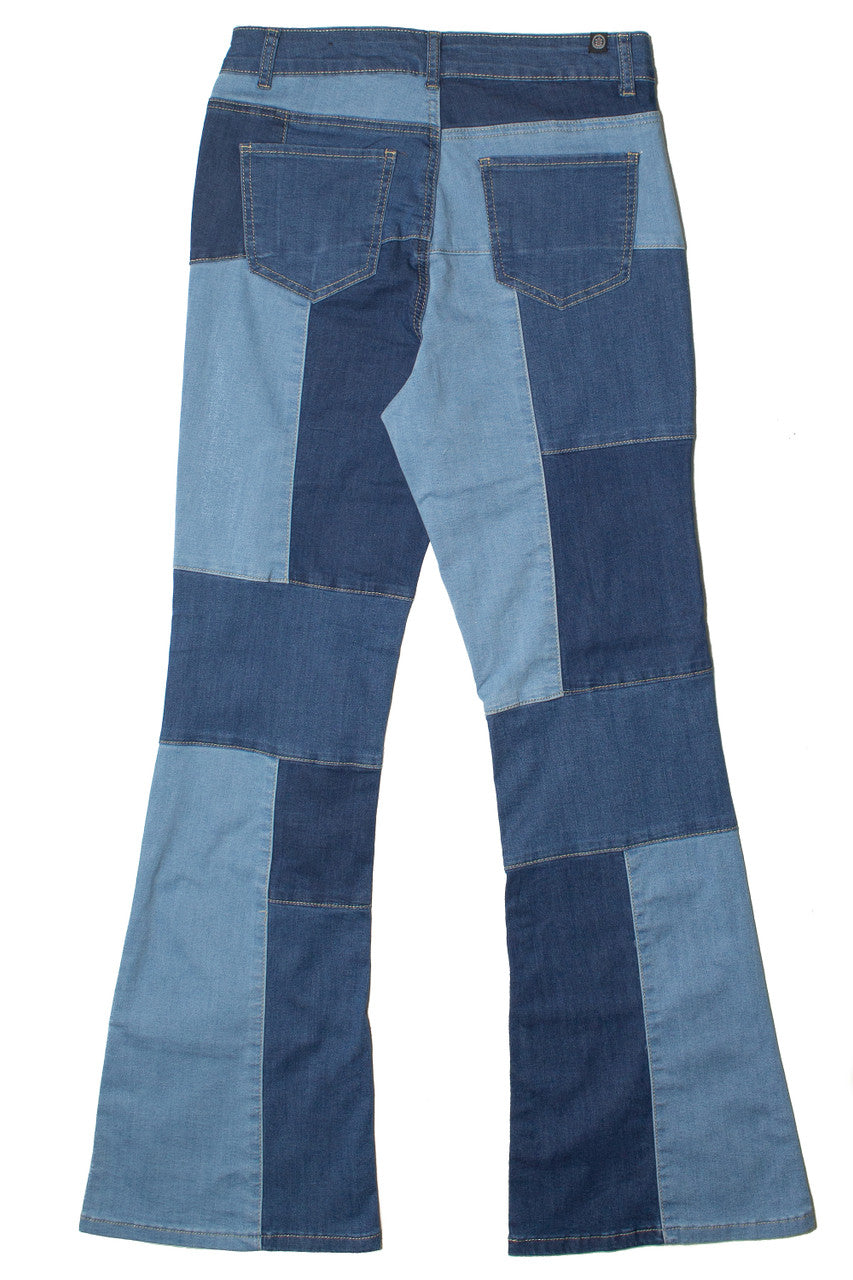 Bell Bottom Patchwork Jeans
