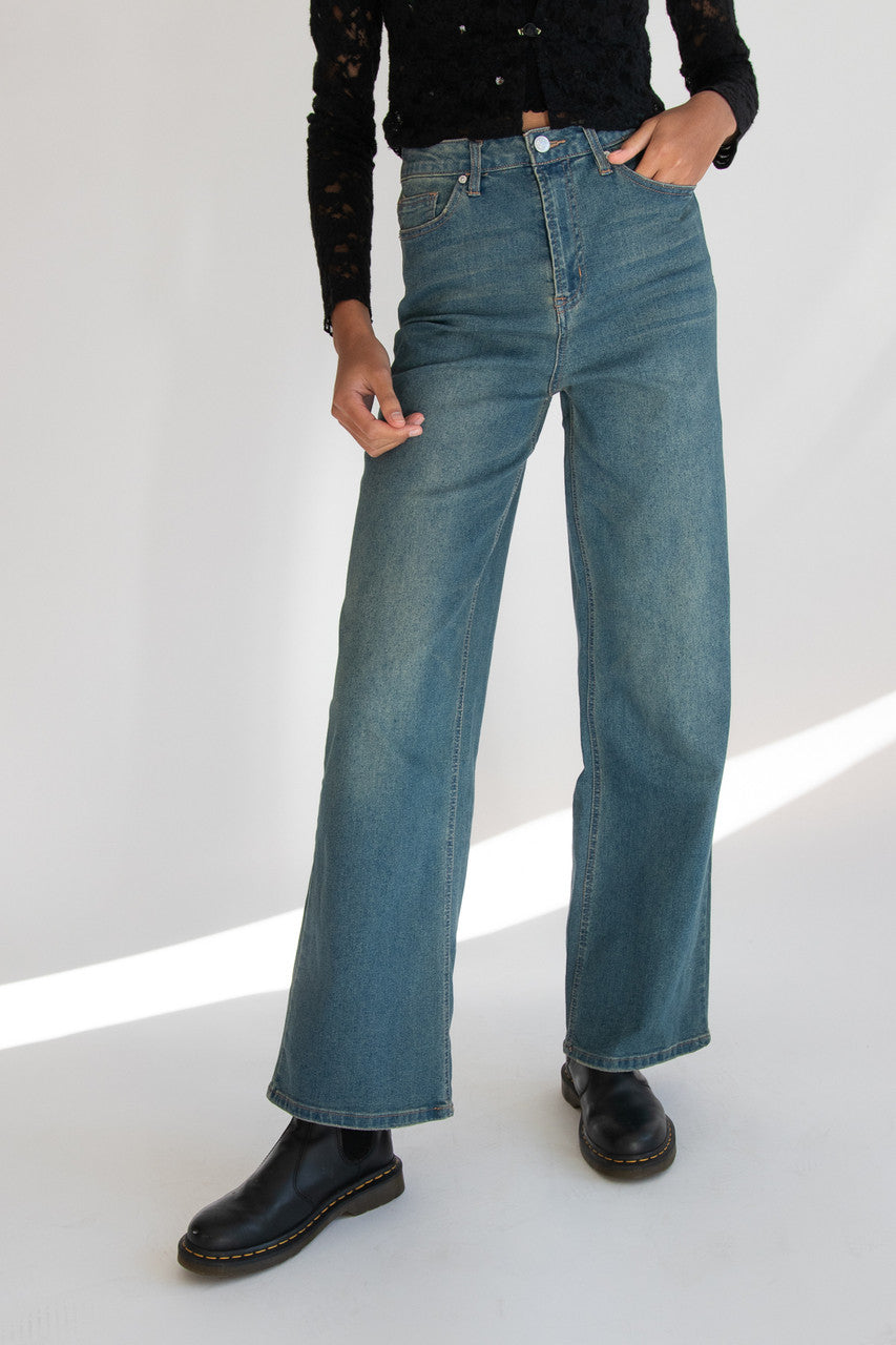 Medium Wash Wide Leg Jeans