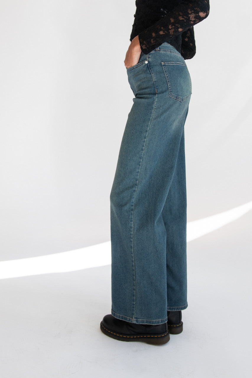 Medium Wash Wide Leg Jeans