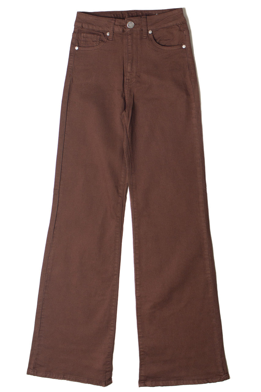 Brown Wide Leg Jeans