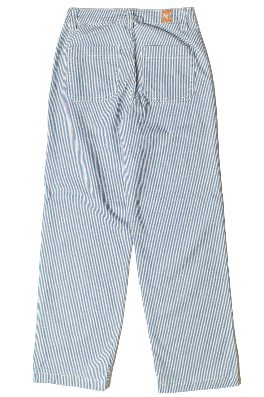 Hickory Stripe Straight Leg Jeans