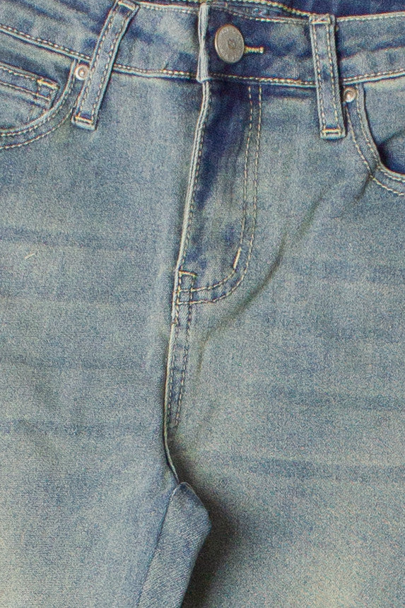 Grunge Wash Flare Jeans