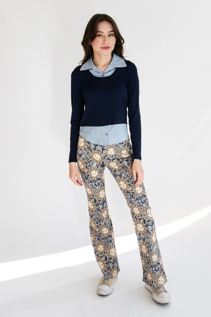Celestial Paisley Flare Jeans