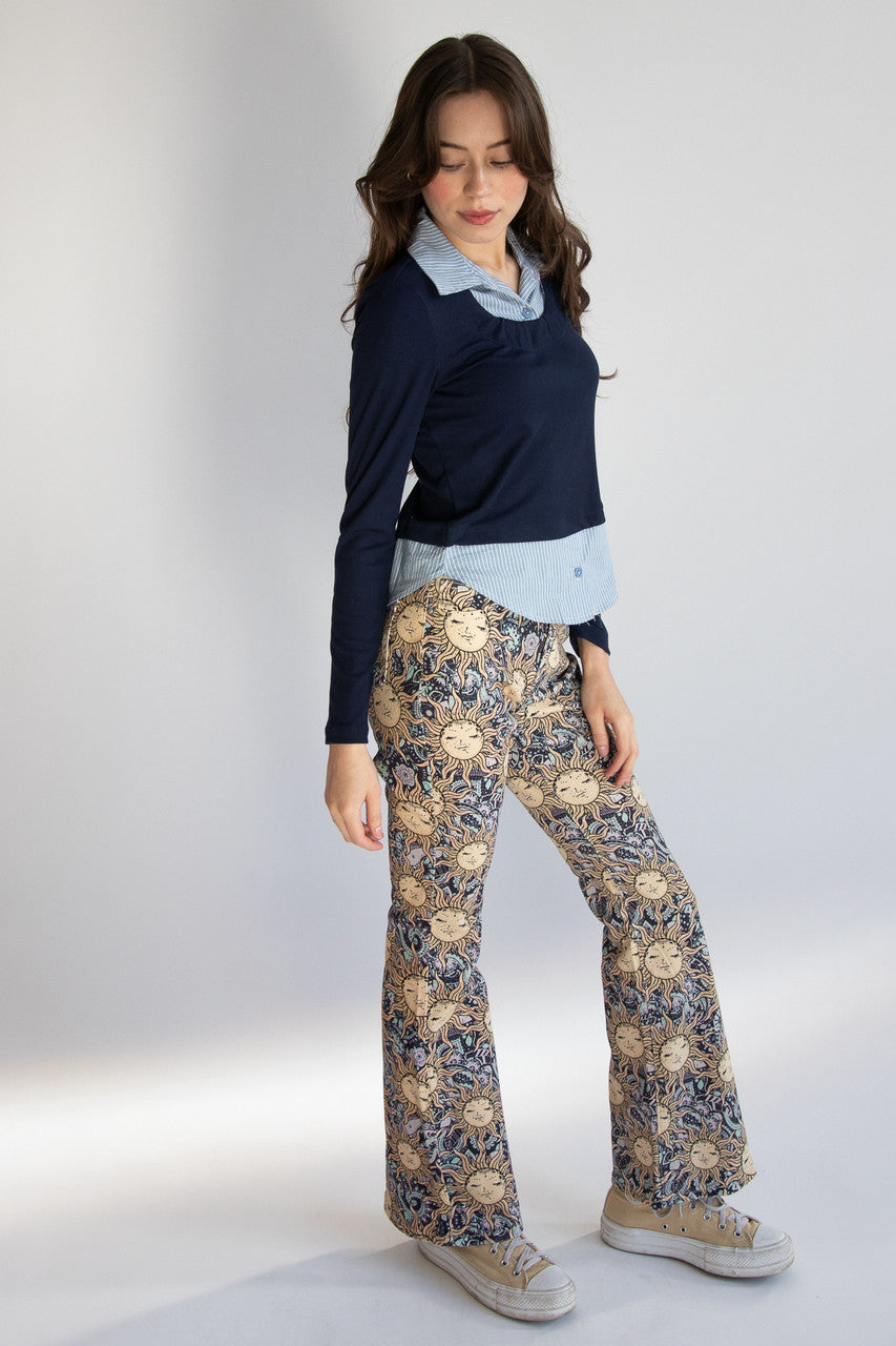 Celestial Paisley Flare Jeans