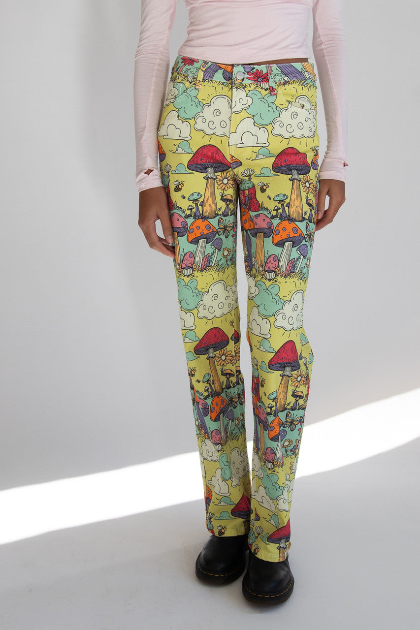 Mushroom Village Printed Jeans