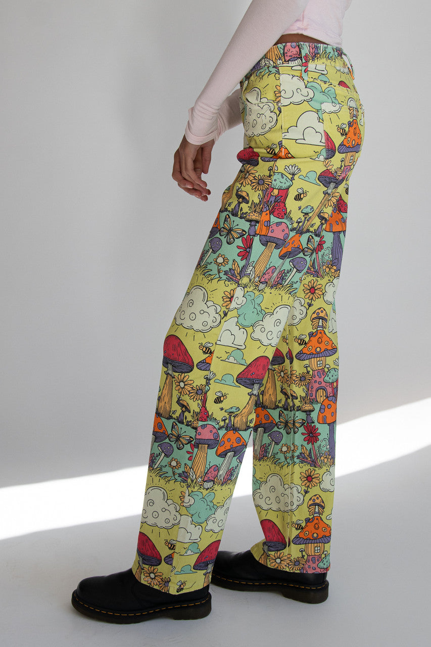 Mushroom Village Printed Jeans