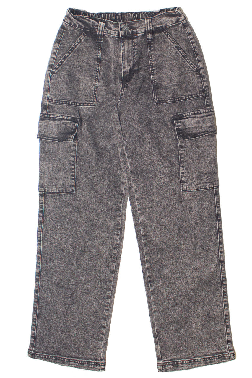 Acid Wash Cargo Jeans
