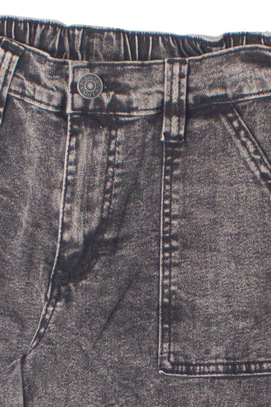 Acid Wash Cargo Jeans