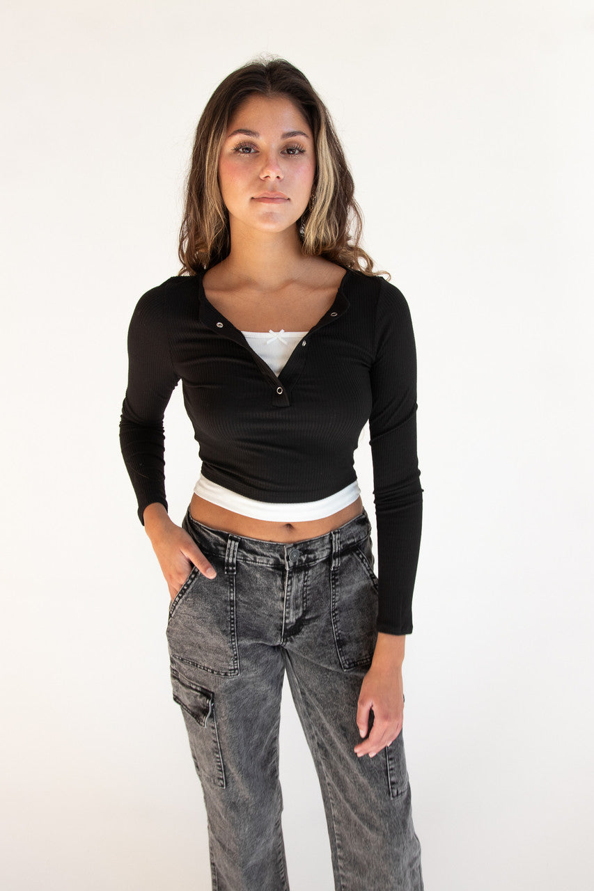 Acid Wash Cargo Jeans