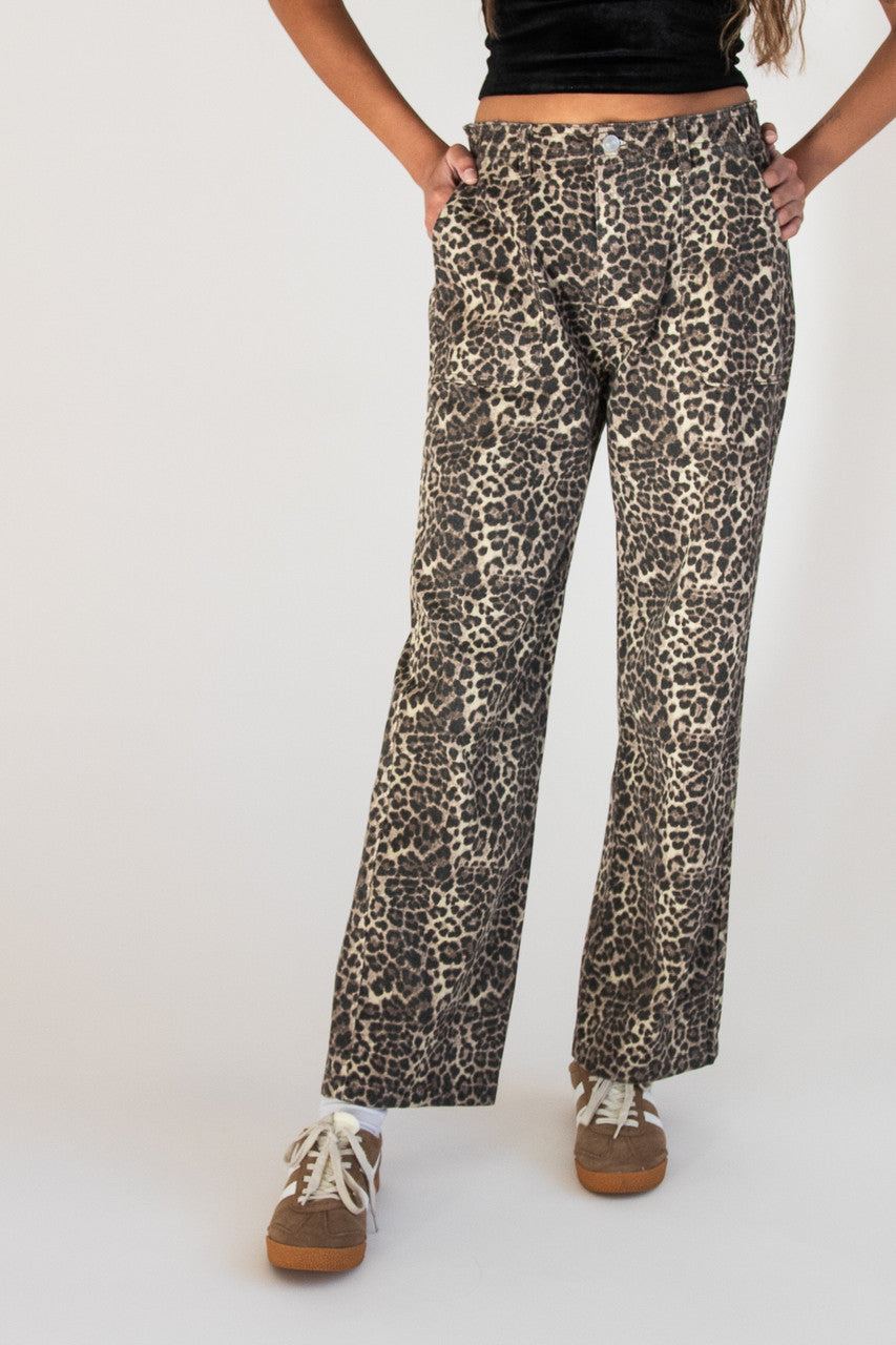 Leopard Print Jeans