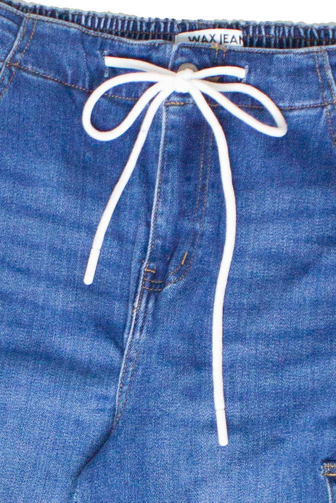 Drawstring Cargo Jeans