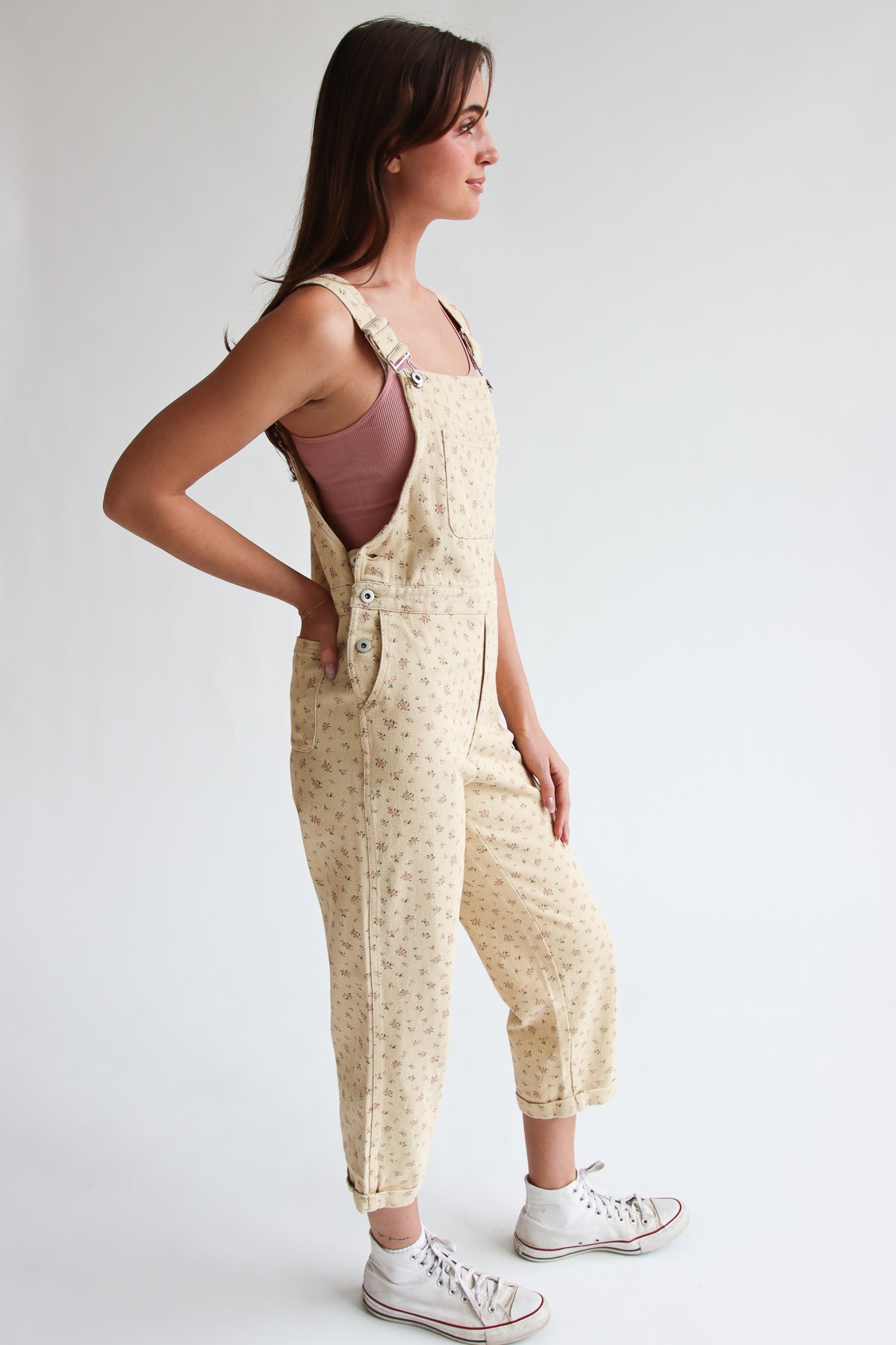 Yellow ditsy Overalls