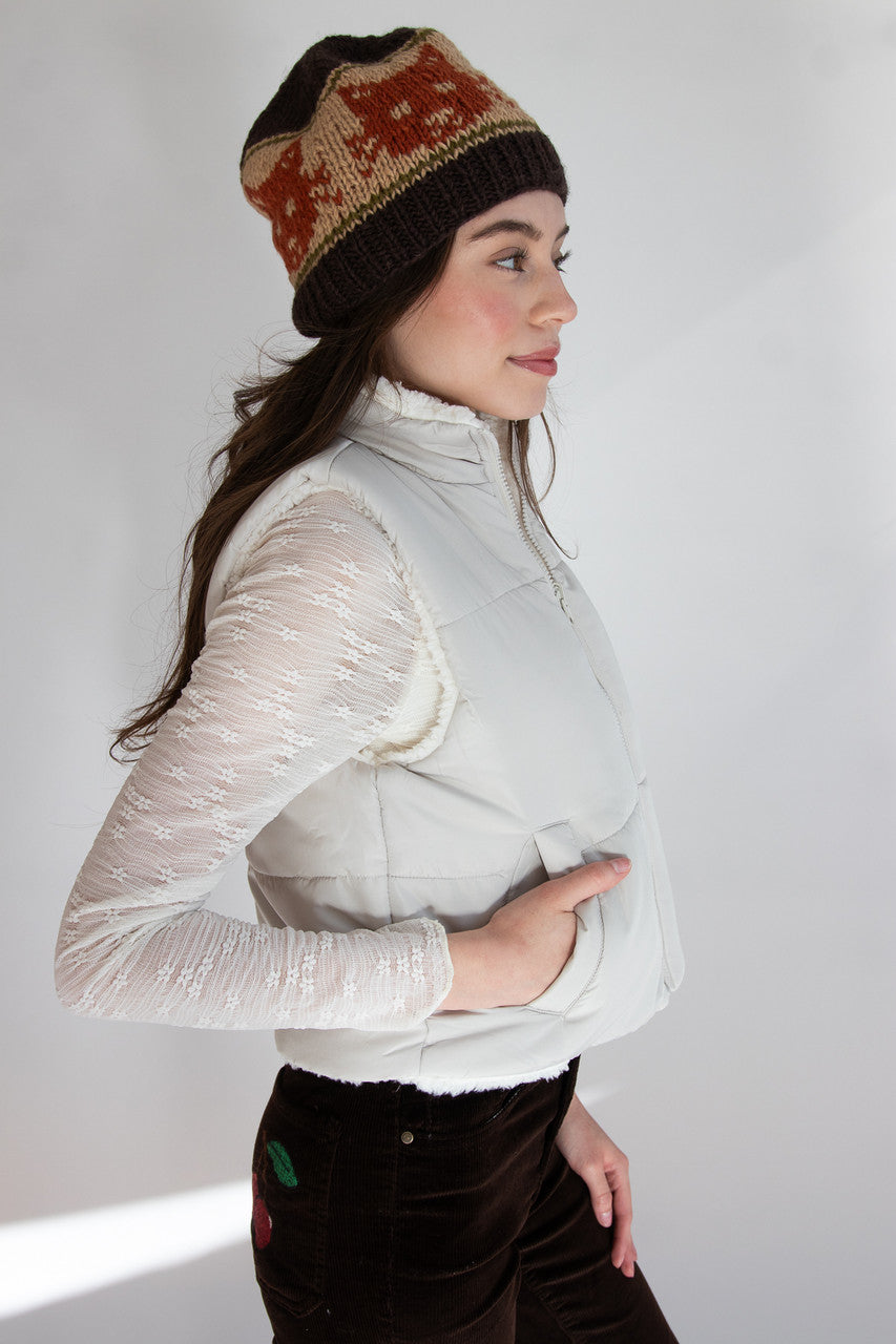 Reversible Sherpa Puffer Vest