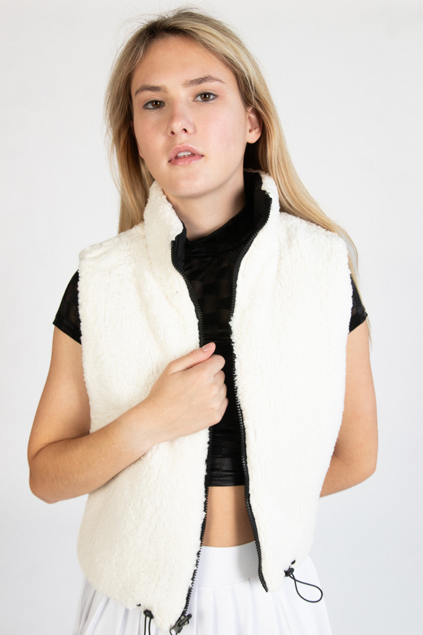 Reversible Sherpa Puffer Vest