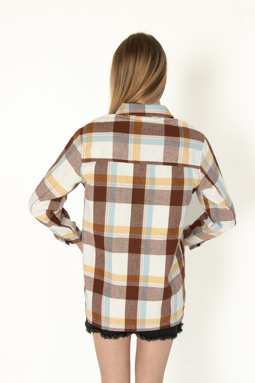 Plaid Zip Shacket