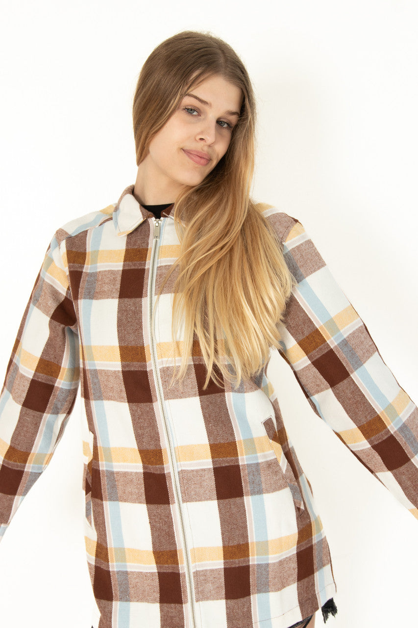 Plaid Zip Shacket