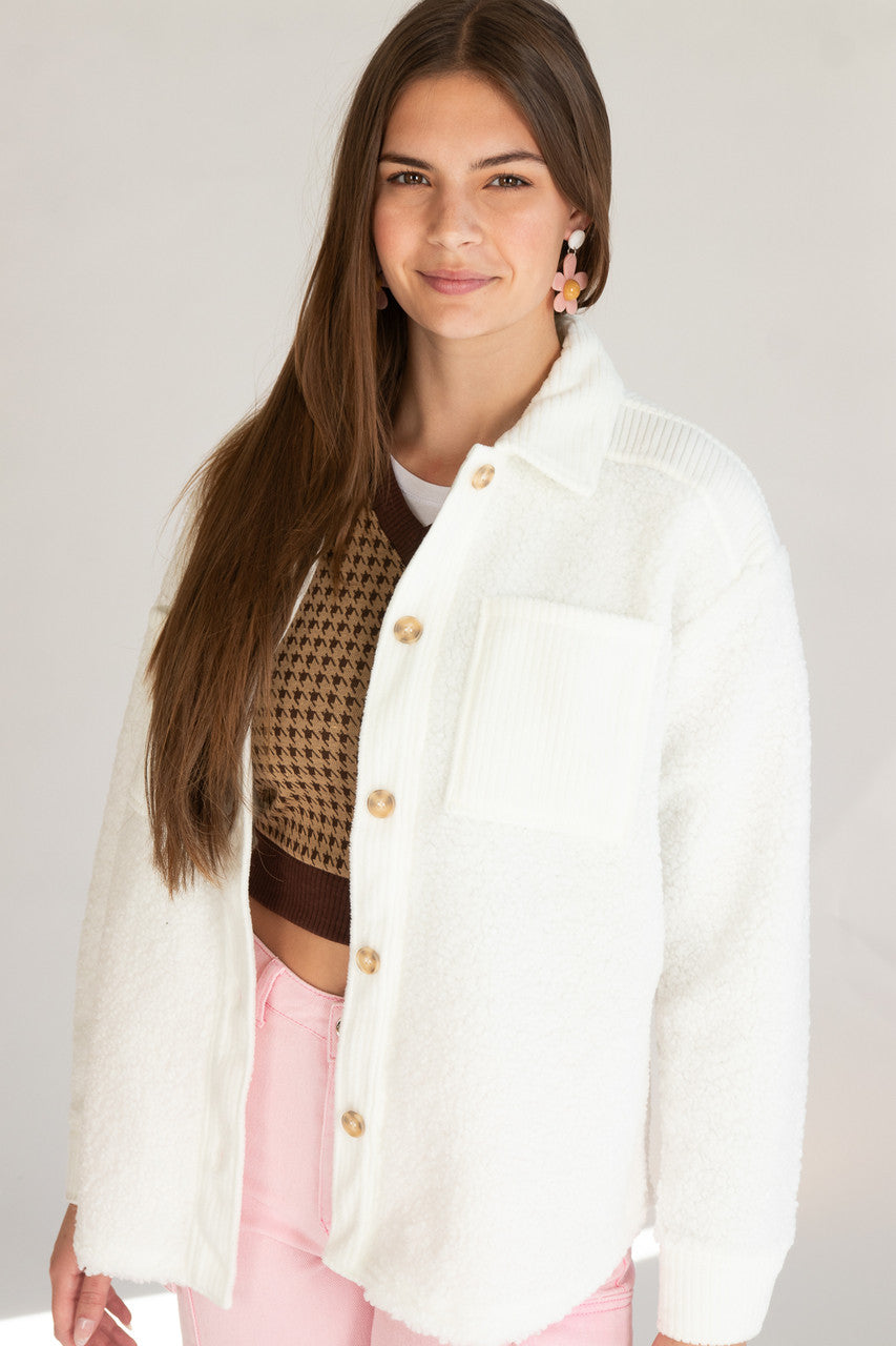 Contrast Sherpa Shacket