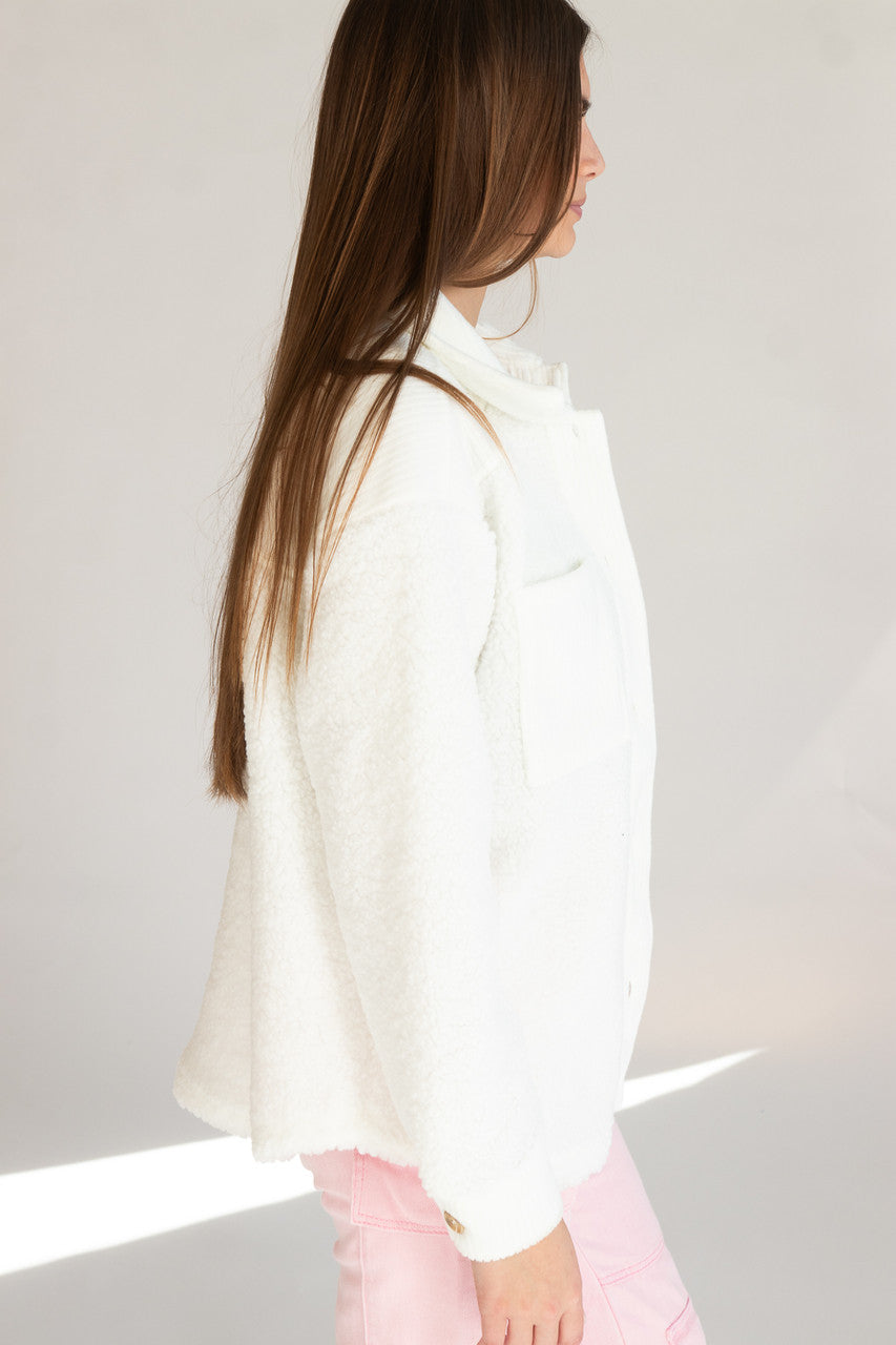 Contrast Sherpa Shacket