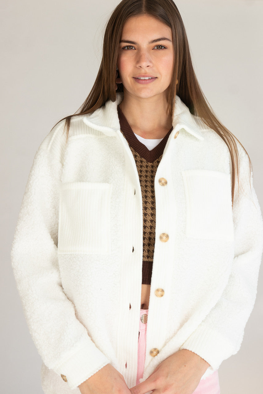 Contrast Sherpa Shacket