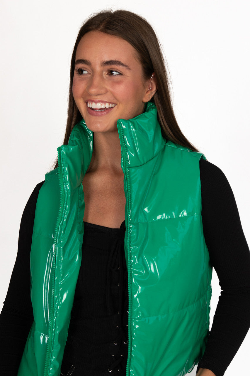 Bright Green Puffer Vest