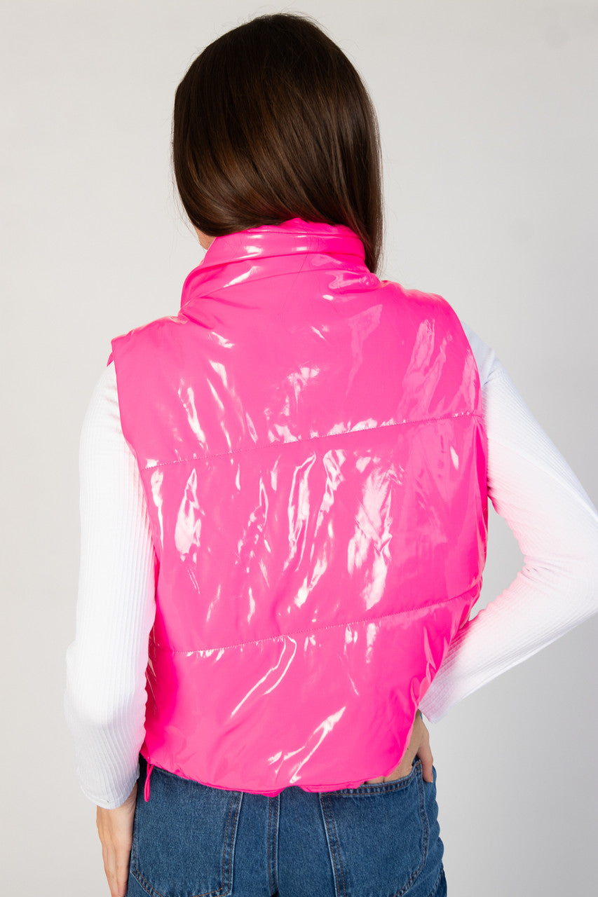 Bright Pink Puffer Vest
