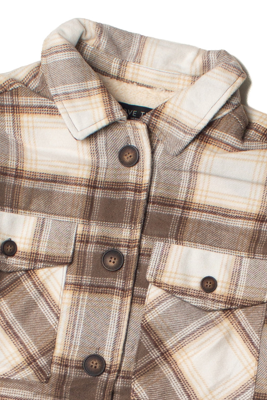 Cocoa Sherpa Lined Flannel Jacket