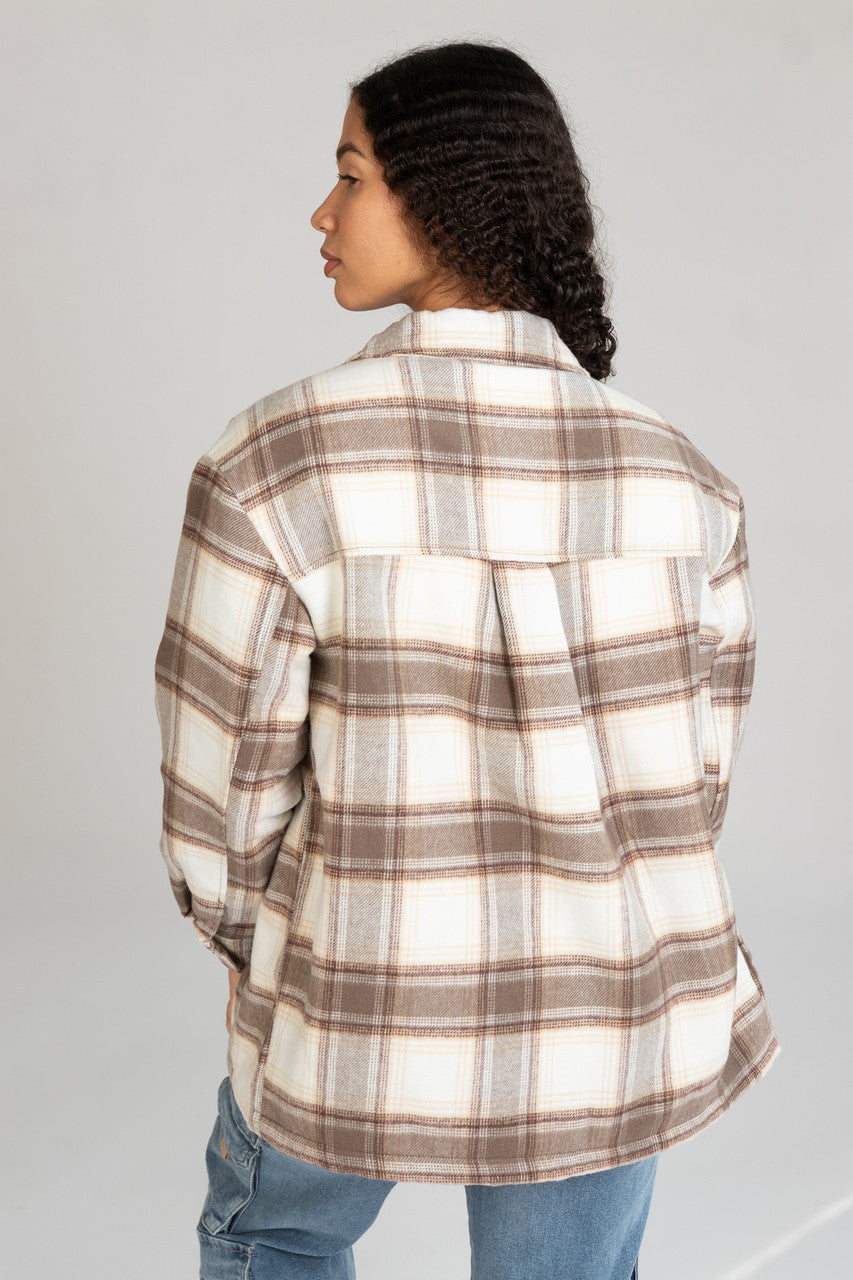 Cocoa Sherpa Lined Flannel Jacket