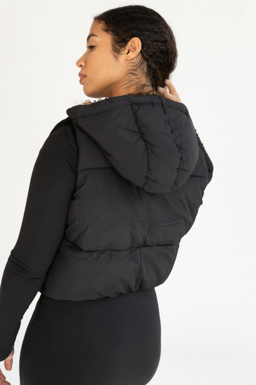 Hooded Utility Puffer Vest