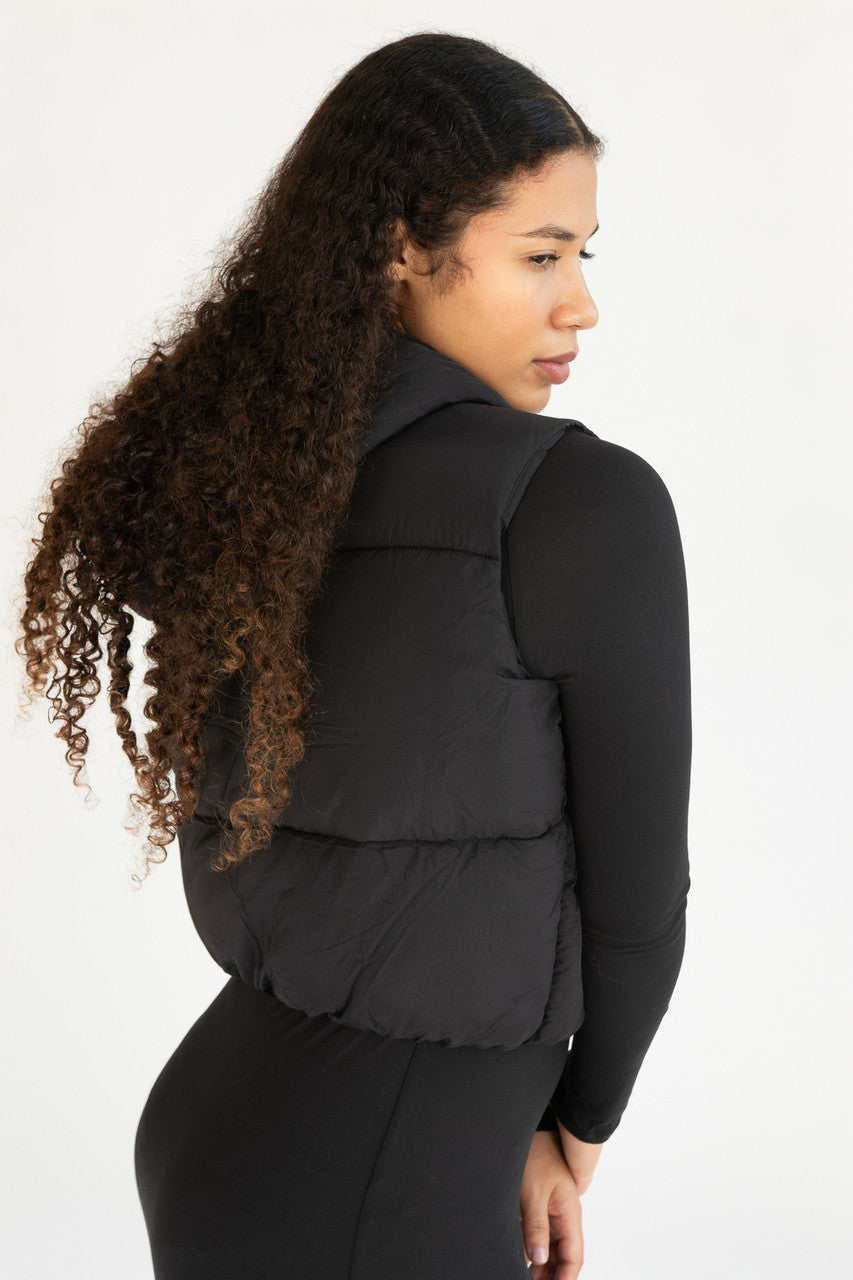 Hooded Utility Puffer Vest