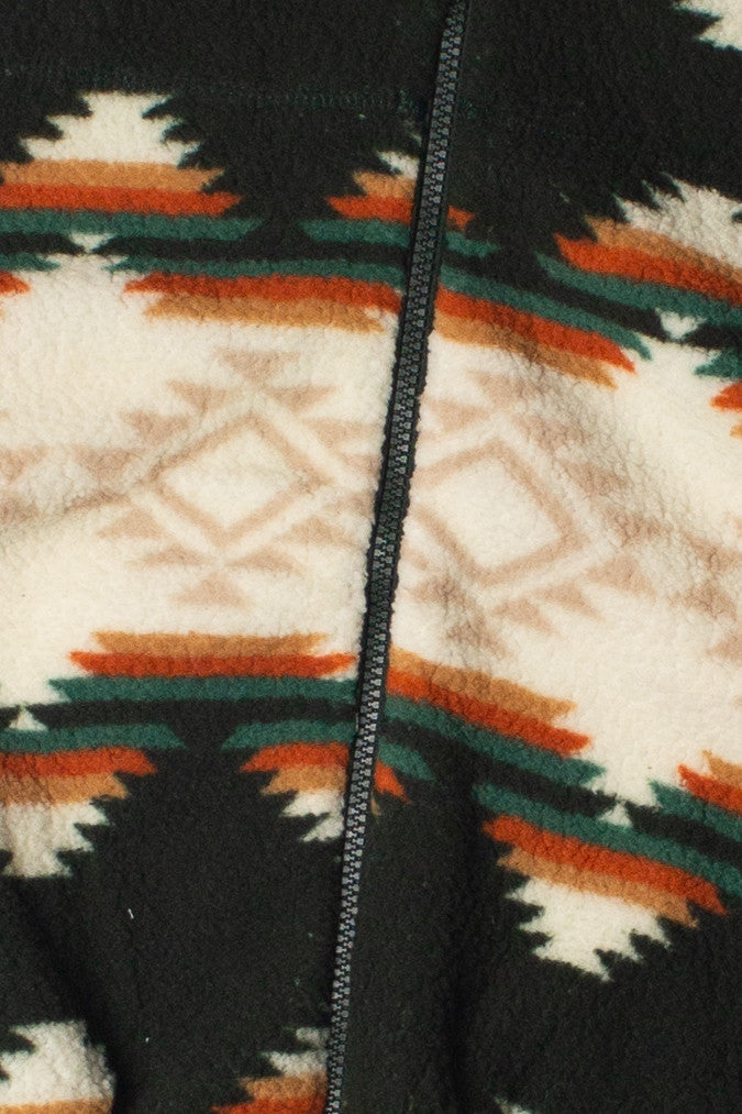Geometric Print Sherpa Jacket